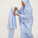 Rouqei Adult Prayer Outfit Blue Bow | Islamic Women Wear