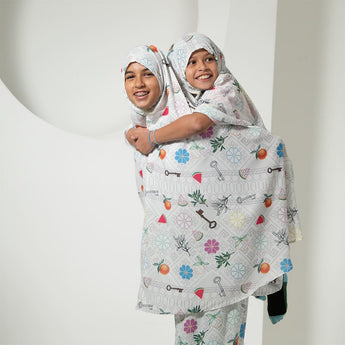 Rouqei Girls Isdal Printed Prayer Set Ages 2 13 | Prayer Set