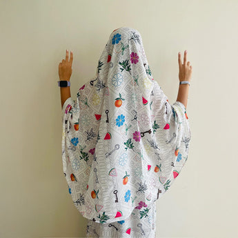 Rouqei Girls Isdal Printed Prayer Set Ages 2 13 | Prayer Set