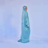 Rouqei Teen Isdal Prayer Satin Outfit One Piece Set | Prayer Set