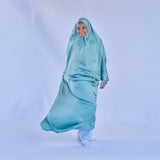 Rouqei Teen Isdal Prayer Satin Outfit One Piece Set | Prayer Set