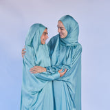 Rouqei Teen Isdal Prayer Satin Outfit One Piece Set | Prayer Set