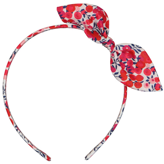 Red Cherry Multicolored headband â€“ Liberty Wiltshire rouge