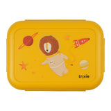 School Essential Set Of 3 Backpack Regular + Leakproof Lunch Box With Clips + Ss Bottle 500ml Mr. Lion