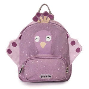 School Essential Set Of 3 Backpack Regular + Leakproof Lunch Box With Clips + Ss Bottle 500ml Mrs. Peacock