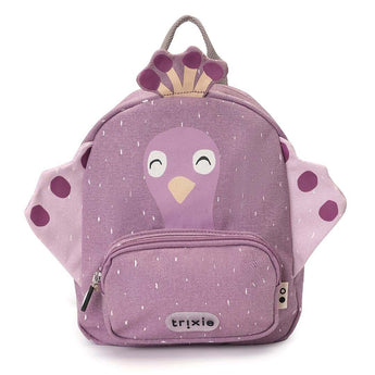 School Essential Set Of 3 Backpack Regular + Leakproof Lunch Box With Clips + Ss Bottle 500ml Mrs. Peacock