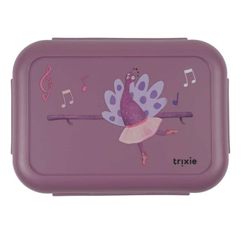 School Essential Set Of 3 Backpack Regular + Leakproof Lunch Box With Clips + Ss Bottle 500ml Mrs. Peacock