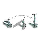Teal Scoot & Ride Highwaykick 1 2-in-1 scooter transforming from ride-on to kickboard.
