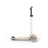 Cream Scoot & Ride Highwaykick 3S LED 3-wheel light-up scooter with glowing front wheels.