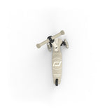 Top-down view of a beige Scoot & Ride Highwaykick 3S LED 3-wheel light-up kids scooter.