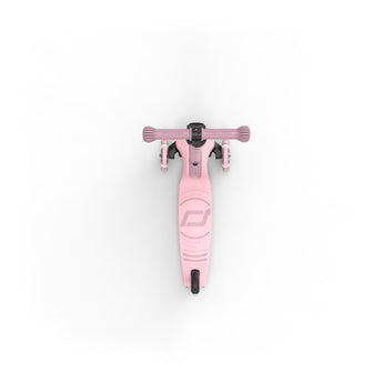 Pink Scoot & Ride Highwaykick 3S LED 3-wheel light-up scooter, top-down view.