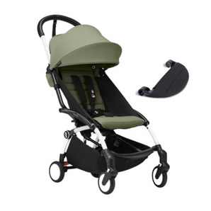 Stokke Yoyo White Frame + 6+ months Color Pack+ Stroller Leg Rest Bundle