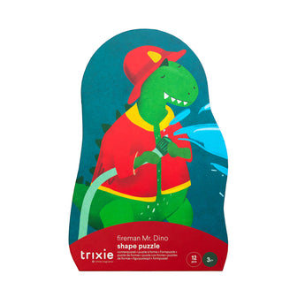 Shape Puzzle Fireman Mr. Dino 12 Pieces 3 Y+