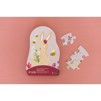 Shape Puzzle Mrs. Rabbit's Flowers 12 Pieces 3 Y+