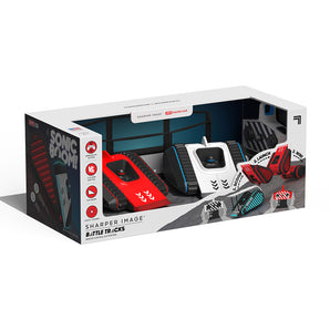 Sharper Image RC Battle Wedge Tank set with red and white tanks, remote controls, and flip ramps.