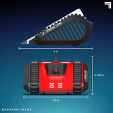 Sharper Image RC Battle Wedge Tank, red and black, 6 inches long, 3.125 inches tall.
