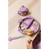 Silicone Divided Plate With Suction Mrs. Peacock
