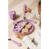 Silicone Divided Plate With Suction Mrs. Peacock