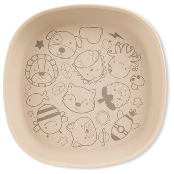 Skip Hop Squad Silicone Plate | Microwave & Dishwasher Safe Kids Plate