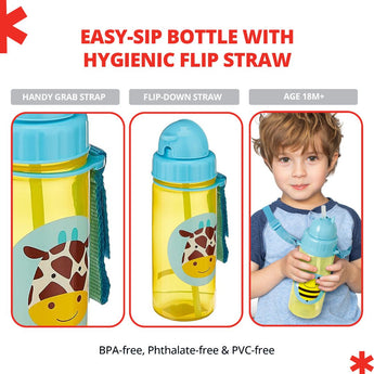Skip Hop Zoo Kids Straw Bottle Tritan Renew Eco Friendly
