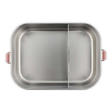 Stainless Steel Lunch Box Large 2 Compartment Mrs. Butterfly