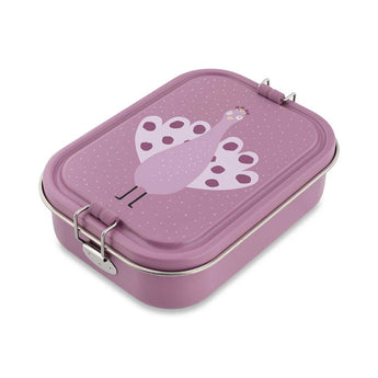 Stainless Steel Lunch Box Large 2 Compartment Mrs. Peacock