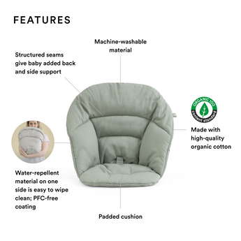 Stokke Clikk Cushion Glacier Green | High Chair Comfort