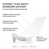 Stokke Flexi Bath With Newborn Support | Foldable Baby Bathtub