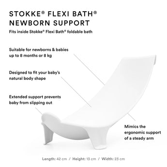 Stokke Flexi Bath With Newborn Support | Foldable Baby Bathtub