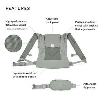 Stokke Limas Carrier Mesh | Breathable Full Buckle Baby Carrier