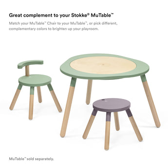 Stokke Mu Table Chair V2 | Adjustable Wooden Kids Chair & Stool