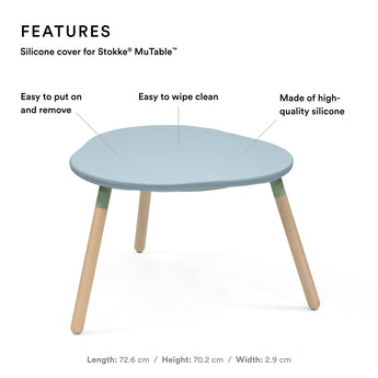 Stokke Mu Table Silicone Cover V2 Slate Blue | Table Protector