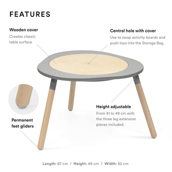 Stokke Mu Table V2 Multifunctional Kids Play Table | Wooden Activity Table