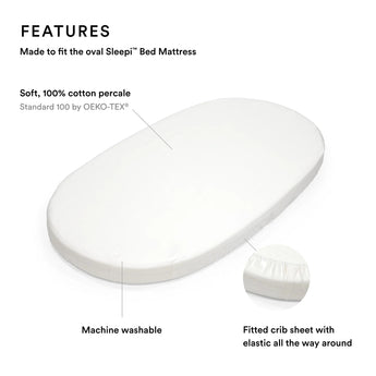 Stokke Sleepi V3 Mini Fitted Sheet | Crib Bedding