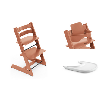 Stokke Tripp Trapp High Chair + Baby Set + Tray Bundle