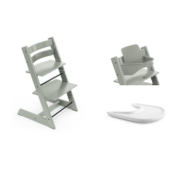 Stokke Tripp Trapp High Chair + Baby Set + Tray Bundle