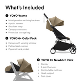 Stokke Yoyo3 White Frame Stroller 0+ & 6+ Bundle | Complete