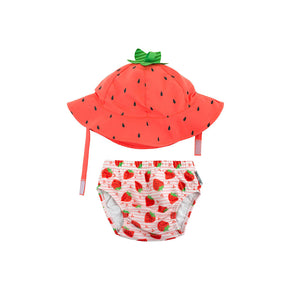 Reusable Baby Swim Diaper and Sun Hat Set UPF50+ Gift
