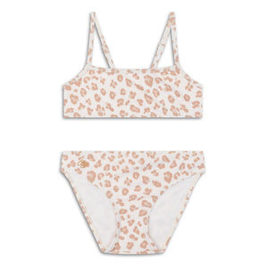 Swim Essentials Beige Leopard Bikini For Girls | Kids Swimwear