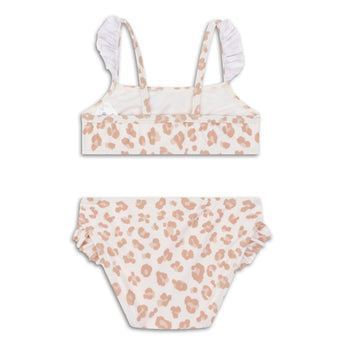 Swim Essentials Beige Leopard Bikini For Girls | Kids Swimwear
