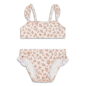 Swim Essentials Beige Leopard Bikini For Girls | Kids Swimwear