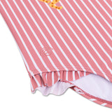 Swim Essentials Boldlines Red Swimsuit For Girls | Kids Swimwear