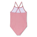 Swim Essentials Boldlines Red Swimsuit For Girls | Kids Swimwear