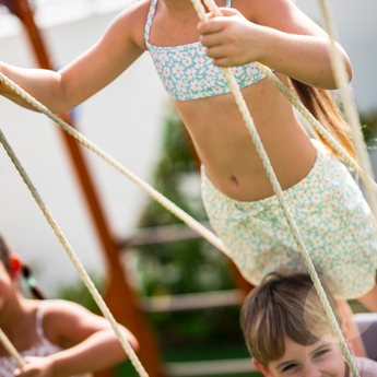 Swim Essentials Florish Green Bikini For Girls | Kids Swimwear