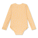 Swim Essentials Florish Yellow Girls Long Sleeve Swimsuit | Kids Swim