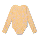 Swim Essentials Florish Yellow Girls Long Sleeve Swimsuit | Kids Swim