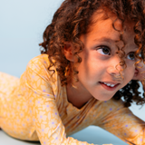 Swim Essentials Florish Yellow Girls Long Sleeve Swimsuit | Kids Swim