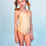 Swim Essentials Florish Yellow Swimsuit For Girls | Kids Swimwear