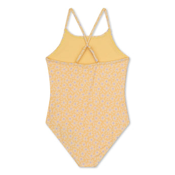 Swim Essentials Florish Yellow Swimsuit For Girls | Kids Swimwear