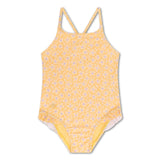 Swim Essentials Florish Yellow Swimsuit For Girls | Kids Swimwear